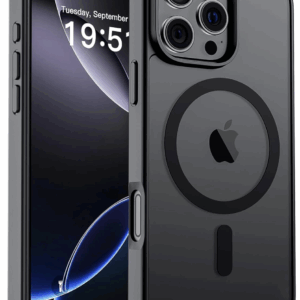 SUPFINE Magnetic for iPhone 16 Pro Max Case (Compatible with MagSafe) (Military Grade Drop Protection) Slim Translucent Matte Shockproof with Anti-Fingerprint Phone Case, Black